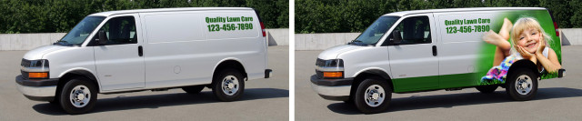 van graphic layout comparison