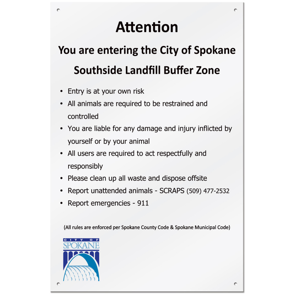 Custom Aluminum Signs - City of Spokane - Designer Decal