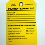 Equipment Removal Tag - Safety Tag