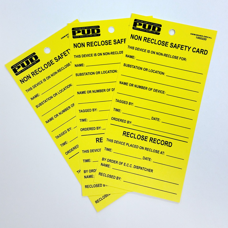 Non-Recluse Warning Tag