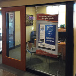 Designer Decal cable hung displays - HAPO Credit Union